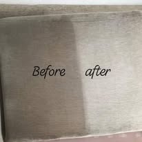 Carpet half cleaned - before and after comparison
