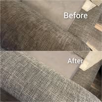 Upholstery before and after clean